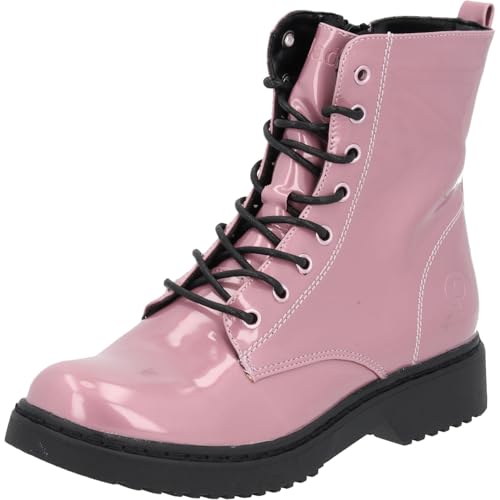 Palado Stiefeletten Damen Djerba Gloss by Sila Sahin – bequeme Boots - leicht gefütterte Stiefel - modische Winterschuhe Rosa UK7 - EU40 von Palado