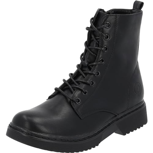 Palado Stiefeletten Damen Djerba - Winterschuhe mit Reißverschluss - leichte Schnürstiefeletten mit Absatz - bequeme Winterstiefel für Frauen Schwarz Matt UK3,5 - EU36 von Palado