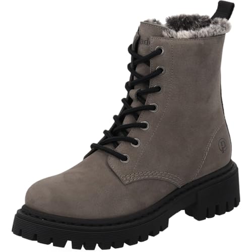 Palado Stiefeletten Damen Giase – bequeme Boots Made in Portugal - warm gefütterte Stiefel - modische Winterschuhe Grau UK7 - EU40 von Palado