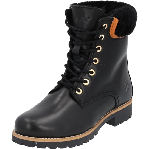 Palado Schnürstiefel Damen Ilovik – robuste Boots Made in Portugal - warm gefütterte Stiefel - bequeme Winterschuhe Schwarz UK3,5 - EU36 von Palado