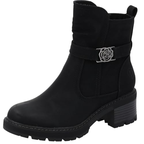 Palado Stiefeletten Damen Jaiya – modische Boots - leicht gefütterte Stiefel - bequeme Winterschuhe Schwarz UK3,5 - EU36 von Palado