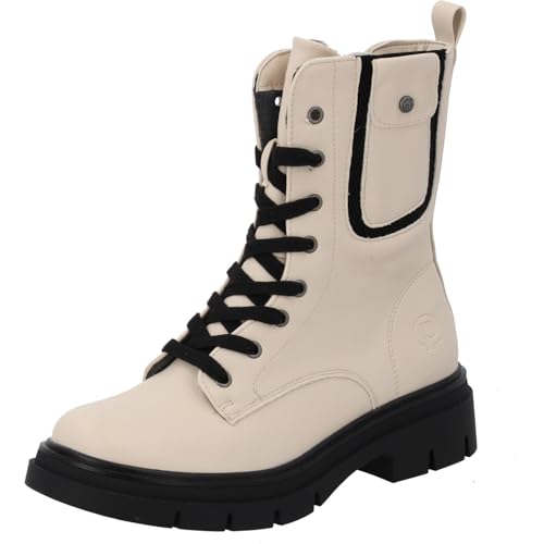 Palado Stiefeletten Damen Jazzly by Sila Sahin – leichte gefütterte Schnürboots - bequeme Stiefel - modische Boots Beige UK6 - EU39 von Palado