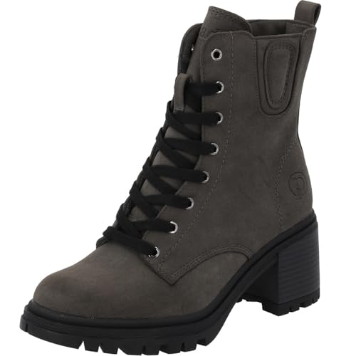 Palado Stiefeletten Damen Kaence - bequeme Boots - leicht gefütterte Stiefel - modische Winterschuhe Grau UK7 - EU40 von Palado