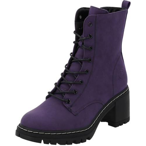 Palado Stiefeletten Damen Kefalonia - warme & bequeme Winterschuhe für Frauen mit rutschfester Gummisohle - moderne Boots mit Blockabsatz für Herbst & Winter Lila UK6 - EU39 von Palado