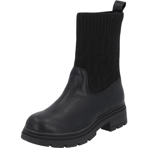 Palado Stiefeletten Damen Kelaxe – stylische Boots – ungefütterte Stiefel – Halbstiefel mit elastischem Schaft Schwarz UK7 - EU40 von Palado