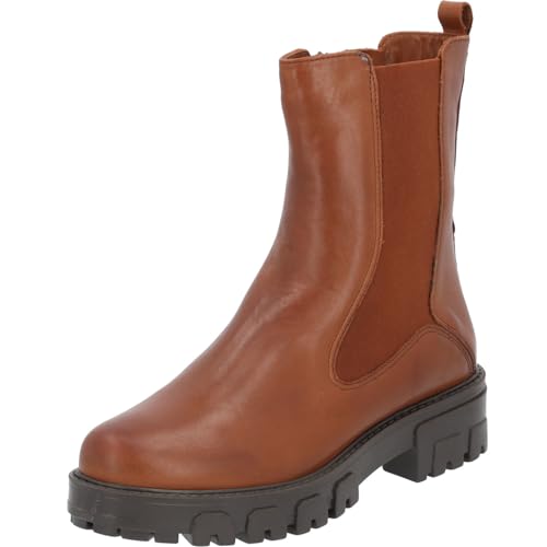 Palado Stiefeletten Damen Luiesl – elegante Boots aus Leder - ungefütterte Stiefel für die Übergangszeit - modische Ankle-Boots Braun UK8 - EU41 von Palado