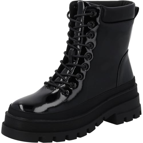 Palado Stiefeletten Damen Malessa by Sila Sahin - bequeme Boots - ungefütterte Stiefel für die Übergangszeit - modische Ankle-Boots Schwarz Lack UK5,5 - EU38 Palado Stiefeletten Damen Malessa by Sila Sahin - bequeme Boots - ungefütterte Stiefel für die Übergangszeit - modische Ankle-Boots Schwarz Lack UK5,5 - EU38 von Palado