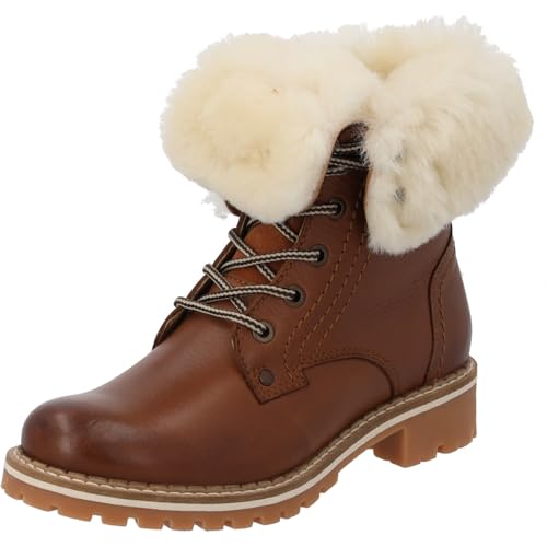 Palado Stiefeletten Damen Mashra – elegante Boots Made in Portugal - mit Wolle warm gefütterte Stiefel - bequeme Ankle-Boots Braun UK3,5 - EU36 von Palado