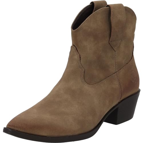 Palado Stiefeletten Damen Mirya - Cowboystiefel für Frauen - elegante Boots mit Absatz - modische Winterschuhe - bequeme Winterstiefel - stilvolle Damenstiefel Beige UK5,5 - EU38 von Palado