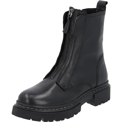 Palado Stiefeletten Damen Nidge – gefertigt aus hochwertigem Rindsleder – leichte Fütterung – handgefertigt in Portugal – robuste TPR-Sohle, modernes Design Schwarz UK7 - EU40 von Palado