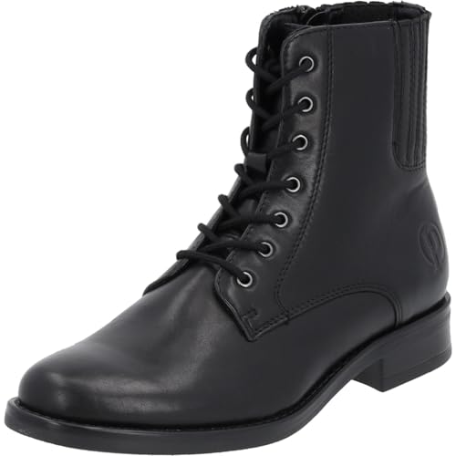 Palado Stiefeletten Damen Silba – elegante Boots aus Schafsleder - leicht gefütterte Stiefel - modische Schnürstiefel black UK8 - EU41 von Palado
