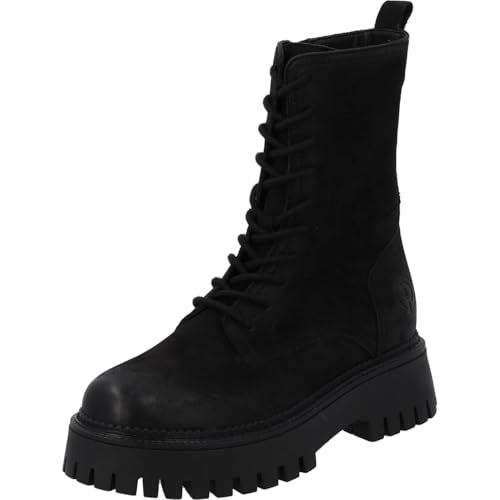 Palado Stiefeletten Damen Sinuala – aus hochwertigem Rindsleder – leicht gefüttert – mit rutschfester TPR-Sohle – modern und bequem für Herbst und Winter Schwarz UK5,5 - EU38 von Palado