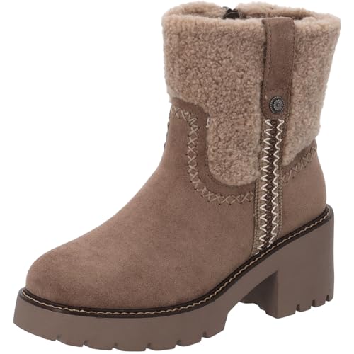 Palado Stiefeletten Damen Venrina by Sila Sahin - elegante Boots - leicht gefütterte Stiefel - modische Ankle-Boots Taupe UK7 - EU40 von Palado