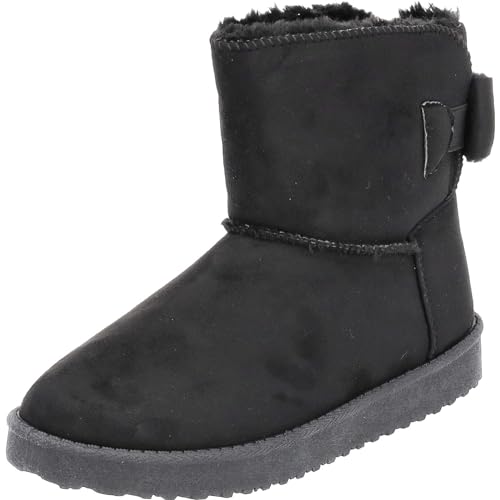 Palado Stiefeletten Damen Yesrona - gefütterte Schlupfstiefel - bequeme Winterschuhe für Frauen - flache Schneestiefel - elegante boots Schwarz UK4,5 - EU37 von Palado