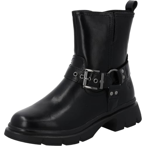 Palado Stiefeletten Damen Zobih - stylische Herbst-Stiefel mit Schnallen-Details & Blockabsatz - robuste Ankle Boots für Frauen - modische Boots für den Alltag Schwarz UK5,5 - EU38 von Palado