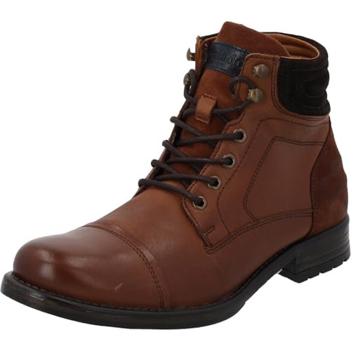 Palado Stiefeletten Herren Ferben – edle Boots Made in Portugal – ungefütterte Stiefel – elegante Schnürstiefeletten Braun UK9,5 - EU43 von Palado