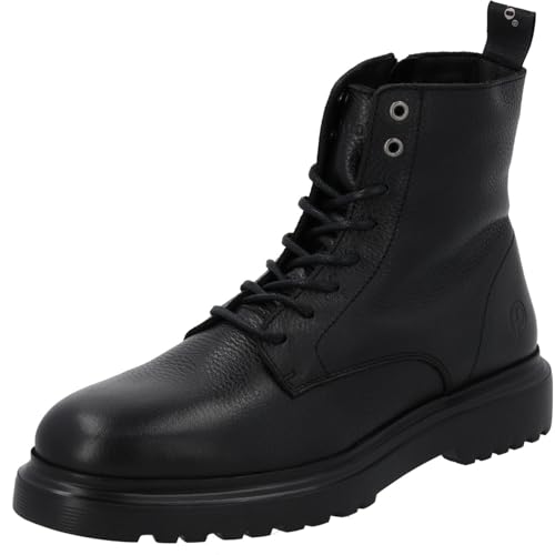 Palado Stiefeletten Herren Nignor – aus hochwertigem Rindsleder gefertigt – leichte Fütterung – handgefertigt in Portugal – robuste TPR-Sohle, zeitloses Design Schwarz UK10,5 - EU45 von Palado