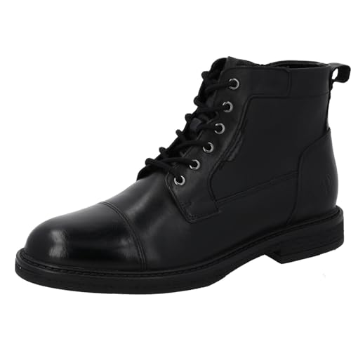 Palado Stiefeletten Herren Orireak – gefertigt aus robustem Büffelleder – leichte Fütterung – rutschfeste TPR-Sohle – stilvolles und strapazierfähiges Design Schwarz UK9,5 - EU43 von Palado