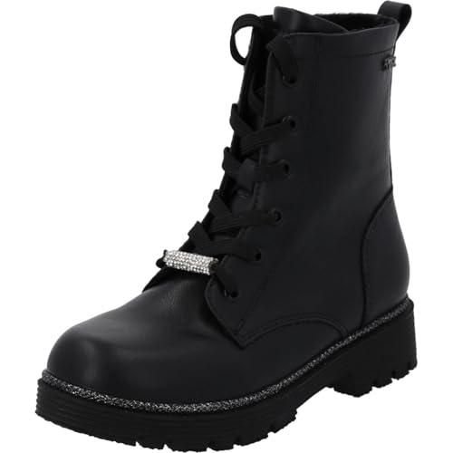 Palado Stiefeletten Kinder Kids Vefaro G – bequeme Boots - leicht gefütterte Stiefel - robuste Schnürstiefel Schwarz EU35 von Palado