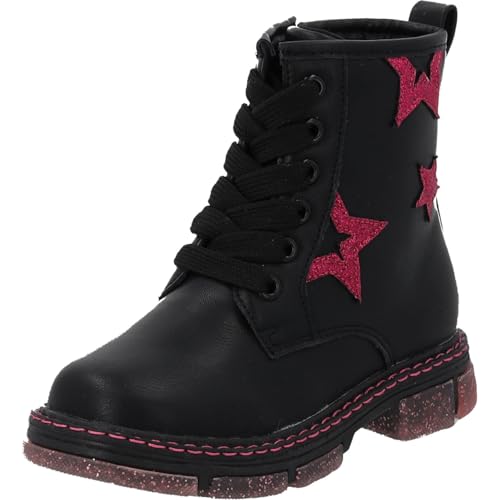 Palado Stiefeletten Mädchen Kids Getina G - stylische Boots - ungefütterte Stiefel für die Übergangszeit - moderne Ankle Boots Schwarz EU29 von Palado