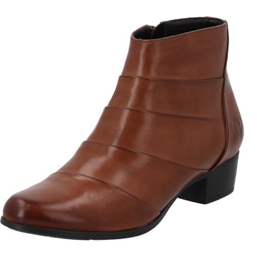 Palado Stiefeletten Damen Syvis – elegante Ankle Boots aus edlem Schafsleder – leicht gefüttert für Komfort und Stil – ideal für Herbst und Wintertage. Braun UK6 - EU39 von Palado