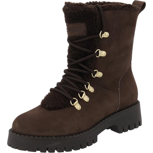 Palado Stiefel Damen Torrisa - bequeme Boots Made in Portugal - warm gefütterte Stiefeletten - modische Winterschuhe Braun UK7 - EU40 von Palado