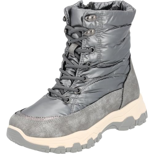 Palado Winterboots Damen Marettimo – bequeme Boots - warm gefütterte Stiefel - modische Winterstiefel Grau UK3,5 - EU36 von Palado