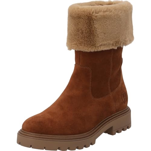 Palado Winterstiefel Damen Beilabla – warme Stiefel aus hochwertigem Rindsleder – bequeme Winterschuhe für kalte Herbst- und Wintertage Braun UK8 - EU41 von Palado