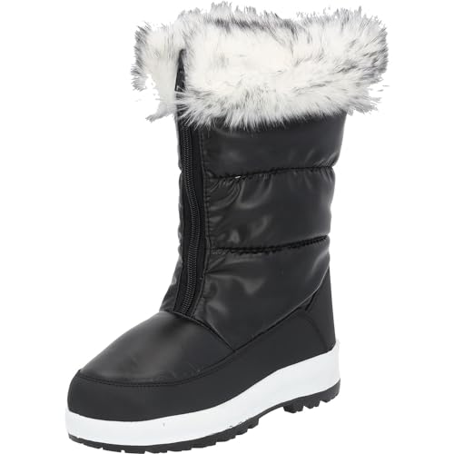 Palado Winterstiefel Damen Platea – modische Schneeboots aus hochwertigem Material – warm gefüttert – ideal für kalte Wintertage – stylisch und bequem Schwarz UK3,5 - EU36 von Palado