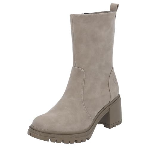 Palado Ankle Chelsea Boots Damen Samothraki - Elegante Stiefeletten mit Reißverschluss - stilvolle Winterschuhe mit Blockabsatz - modische Winterstiefel für Frauen Grau UK6 - EU39 von Palado