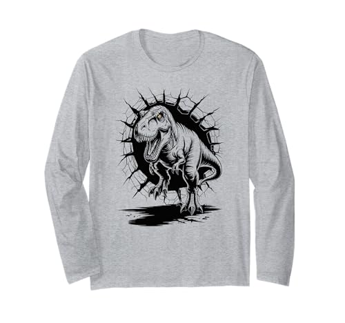 Dinosaurier T- REX Tyrannosaurus Rex Cooles Dino Jungen Langarmshirt Dinosaurier T- REX Tyrannosaurus Rex Cooles Dino Jungen Langarmshirt von Paläontologie Dinosaurier Skelett Wissenschaft