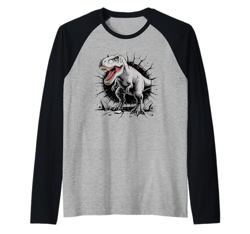 Dinosaurier T- REX Tyrannosaurus Rex Cooles Dino Jungen Raglan Dinosaurier T- REX Tyrannosaurus Rex Cooles Dino Jungen Raglan von Paläontologie Dinosaurier Skelett Wissenschaft