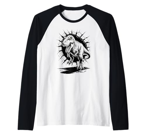 Dinosaurier T- REX Tyrannosaurus Rex Cooles Dino Jungen Raglan Dinosaurier T- REX Tyrannosaurus Rex Cooles Dino Jungen Raglan von Paläontologie Dinosaurier Skelett Wissenschaft