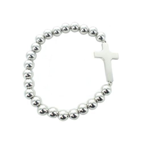 Palais du Rosaire Armband des Heiligen Benedikt mit Kreuz aus Stahl – Modeschmuck-Armband – christlicher Kult aus Metall, Metall Palais du Rosaire Armband des Heiligen Benedikt mit Kreuz aus Stahl – Modeschmuck-Armband – christlicher Kult aus Metall, Metall von Palais du Rosaire