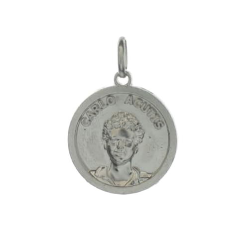 Palais du Rosaire Medaille von Carlo Acutis, 18 mm, aus Metall – Medaille und Kreuz aus Metall – christlicher Kult aus Metall, Zink von Palais du Rosaire