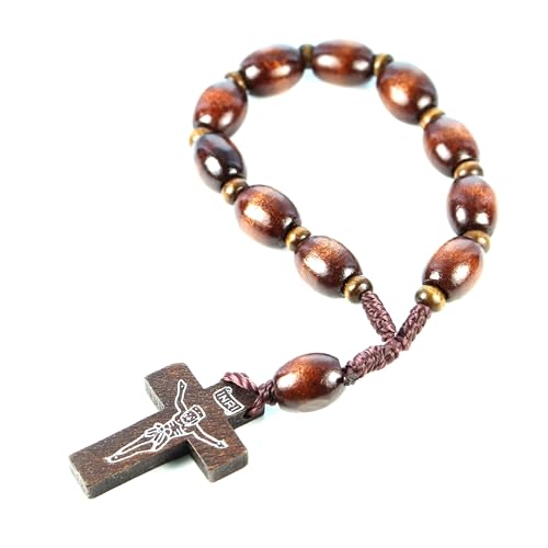 Palais du Rosaire Rosenkranz aus Holz – Rosenkränze Dutzend – christliche Anbetung aus Holz, Holz von Palais du Rosaire