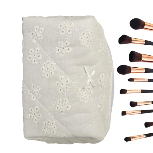 Palaufr Bestickte Damen Kosmetiktaschen für die Handtasche - Reise Kosmetikbeutel Tragbar - Stylische Kosmetiktasche Für Unterwegs Tragbare Toilettenorganizer von Palaufr