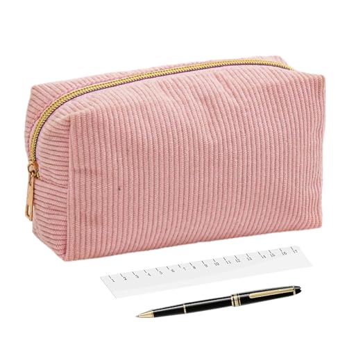 Palaufr Federmäppchen Cord, Mäppchen Aesthetic Federmappe, Schulbedarf Organizer Aufbewahrung Mädchen Jugendliche Frauen Schule College Klassenraum Büro Stift Marker Make-up Schüler von Palaufr