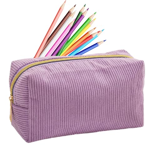 Palaufr Federmäppchen Cord, Mäppchen Aesthetic Federmappe, Schulbedarf Organizer Aufbewahrung Mädchen Jugendliche Frauen Schule College Klassenraum Büro Stift Marker Make-up Schüler von Palaufr