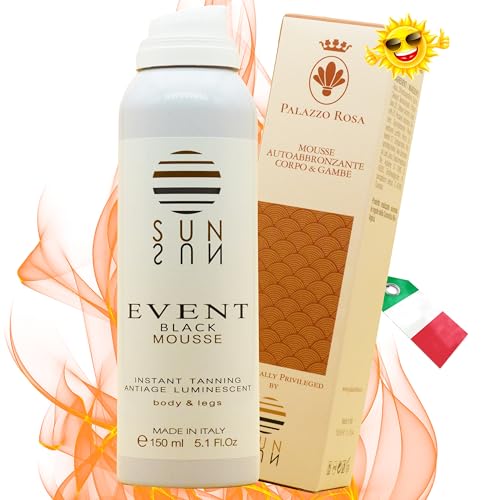 Palazzo Rosa Mousse Selbstbräuner Körper und Beine für Damen und Herren - Bräunungsaktivator, Aktivator zur Bräunung mit natürlichem Effekt, sofortige Trocknung, feuchtigkeitsspendende Anti-Aging (150 von Palazzo Rosa Le Stanze della Cosmetica