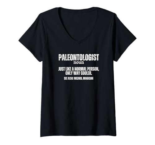 Damen Paläontologen Definition Stolze lustige Paläontologie T-Shirt mit V-Ausschnitt Damen Paläontologen Definition Stolze lustige Paläontologie T-Shirt mit V-Ausschnitt von Paleontologist Costume Adult For Women and Men