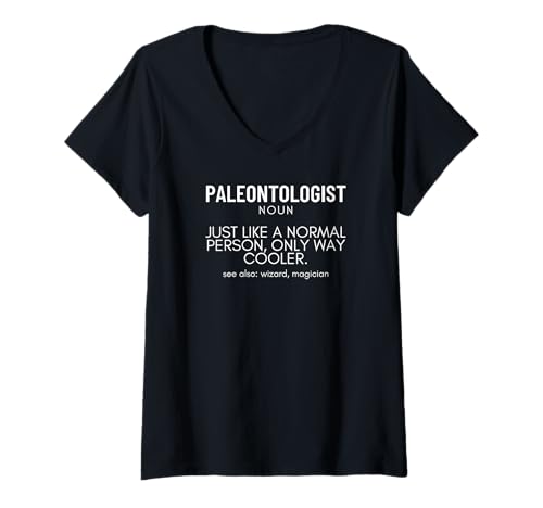 Damen Paläontologen Definition Stolze lustige Paläontologie T-Shirt mit V-Ausschnitt Damen Paläontologen Definition Stolze lustige Paläontologie T-Shirt mit V-Ausschnitt von Paleontologist Costume Adult For Women and Men