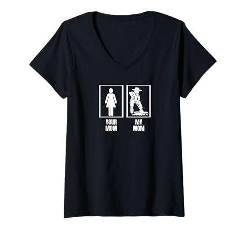 Damen Paläontology Your Mom My Mom Daughter Lustiger Paläontologe T-Shirt mit V-Ausschnitt Damen Paläontology Your Mom My Mom Daughter Lustiger Paläontologe T-Shirt mit V-Ausschnitt von Paleontologist Costume Adult For Women and Men