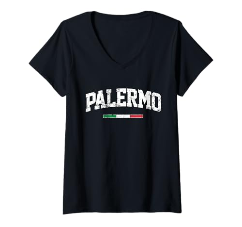 Damen Palermo Reise nach Palermo Urlaub Palermo Geschenk Palermo T-Shirt mit V-Ausschnitt Damen Palermo Reise nach Palermo Urlaub Palermo Geschenk Palermo T-Shirt mit V-Ausschnitt von Palermo Trip to Palermo vacation Palermo