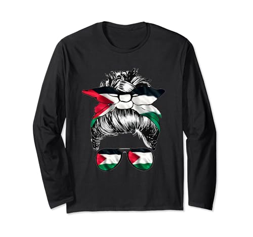 Palästina Damen Palästinensische Flagge für Mädchen Kinder T-Shirt Langarmshirt von Palestine Store