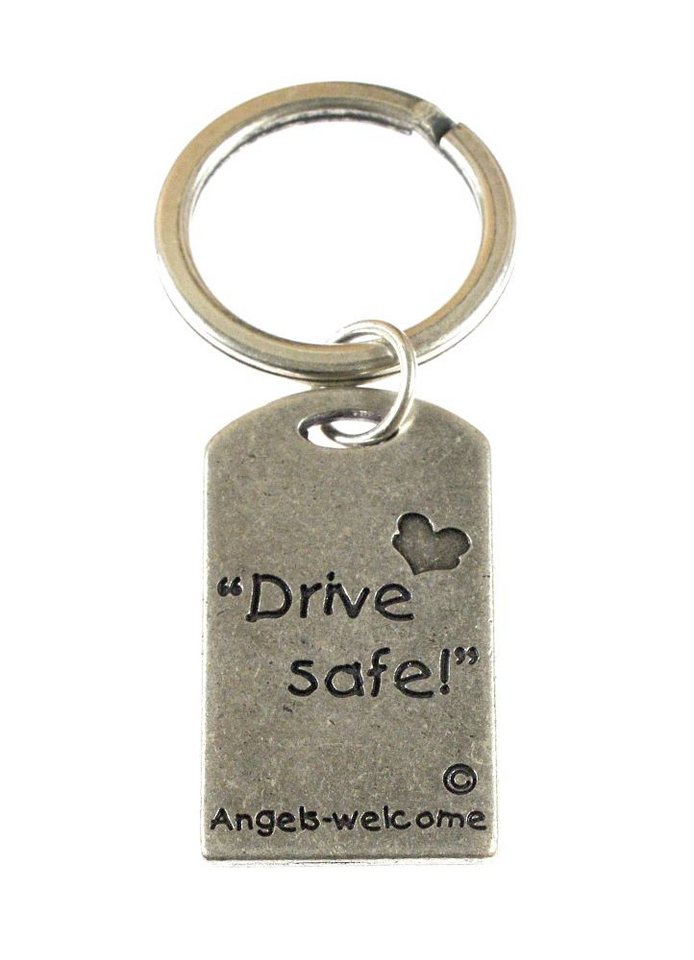 Paletti Schlüsselanhänger Schlüssel-Anhänger am Ring versilbert Schutzengel " Drive Safe " von Paletti