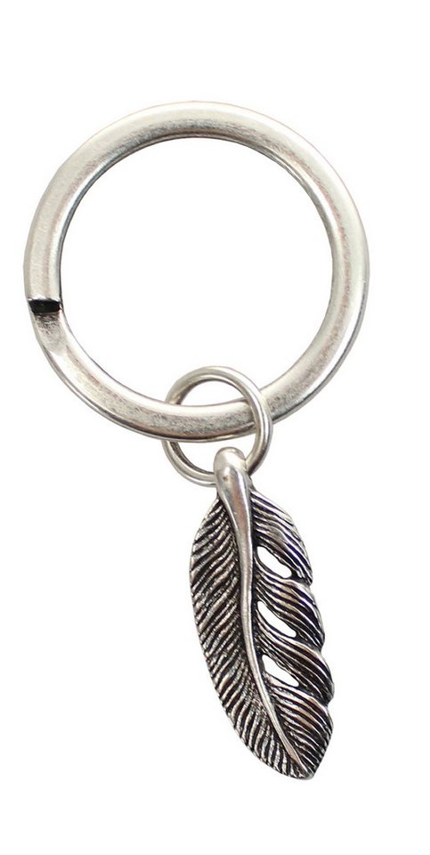 Paletti Schlüsselanhänger Schlüsselanhänger Feder versilbert Material Zamak Alt-Silber-Look von Paletti