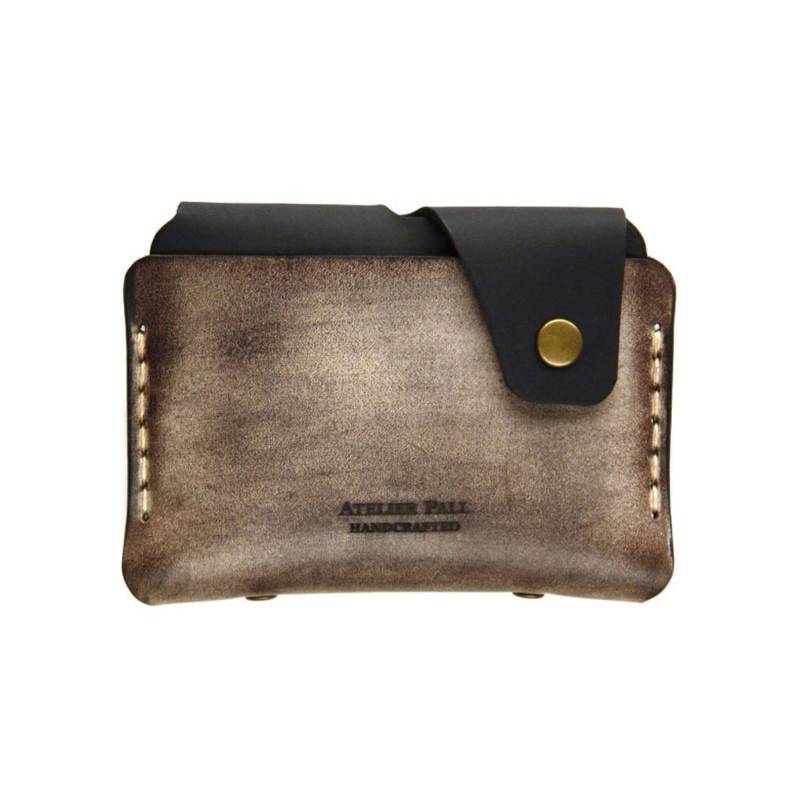 Airtag-Geldbörse Aus Beunruhigtem Leder, Schlanker Kartenhalter, Optional Mit Kette von PallAtelier