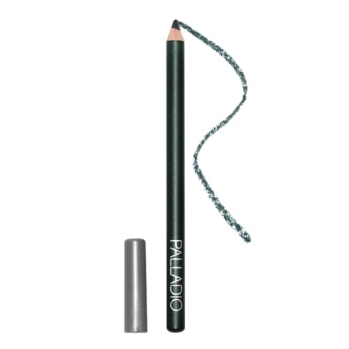 Palladio Eyeliner-Bleistift aus Holz, dünne Bleistiftform, einfache Anwendung, feste und dennoch glatte Formel, perfekt umrandete Augen, Kontur und Linie, langlebig, reichhaltiges Pigment, dunkelgrün von Palladio