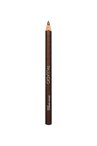 Palladio Glitzer-Eyeliner-Stift, langanhaltender cremiger Kosmetikstift, schimmernder Eyeliner, butterweiche Spitze, professioneller Make-up-Glitzerstift, anspitzbar, Brown Sparkle Palladio Glitzer-Eyeliner-Stift, langanhaltender cremiger Kosmetikstift, schimmernder Eyeliner, butterweiche Spitze, professioneller Make-up-Glitzerstift, anspitzbar, Brown Sparkle von Palladio